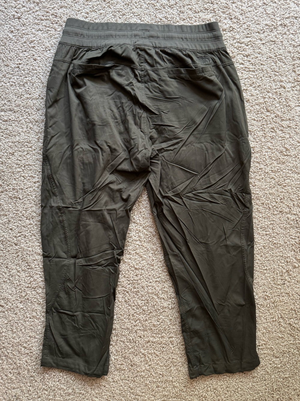 Women’s Olive Green Drawstring Capri Pants - Picture 5 of 7